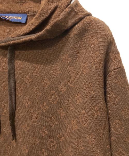 LOUIS VUITTON（ルイ ヴィトン）LOUIS VUITTON (ルイ ヴィトン) 21AW LV モノグラムニットパーカー ブラウン サイズ:Mの古着・服飾アイテム