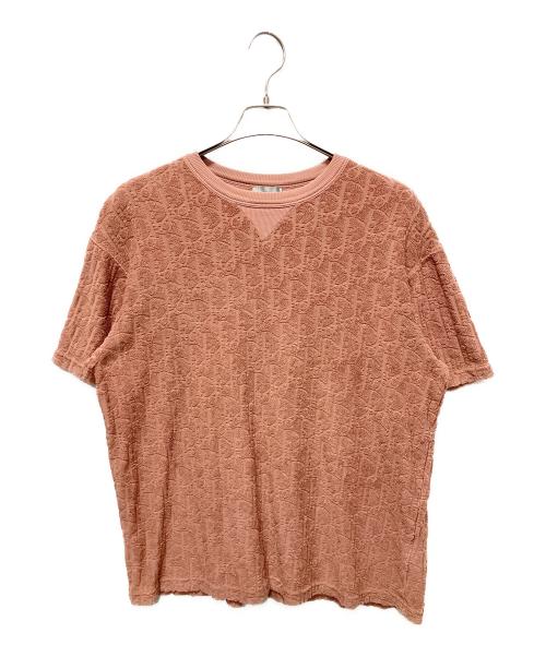 Dior（ディオール）Dior (ディオール) オブリークジャガードパイルTシャツ/リラックス フィットTシャツ ブラウン サイズ:Mの古着・服飾アイテム