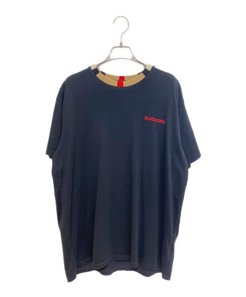 BURBERRY（バーバリー）BURBERRY (バーバリー) ロゴ刺繍Tシャツ ブラック サイズ:Mの古着・服飾アイテム