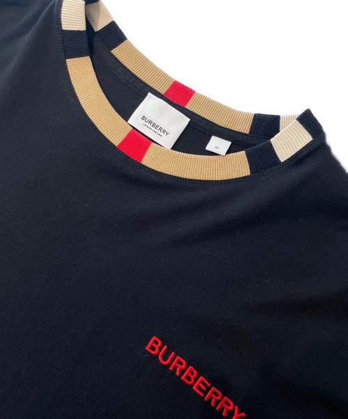 BURBERRY（バーバリー）BURBERRY (バーバリー) ロゴ刺繍Tシャツ ブラック サイズ:Mの古着・服飾アイテム