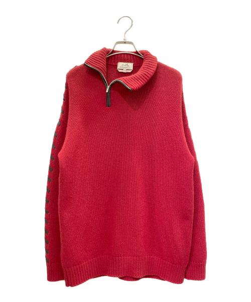 HERMES（エルメス）HERMES (エルメス) ハイネックカシミヤニット レッド サイズ:XSの古着・服飾アイテム