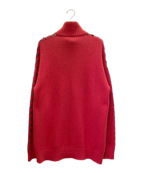 HERMES（エルメス）HERMES (エルメス) ハイネックカシミヤニット レッド サイズ:XSの古着・服飾アイテム