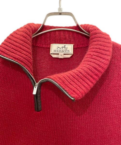 HERMES（エルメス）HERMES (エルメス) ハイネックカシミヤニット レッド サイズ:XSの古着・服飾アイテム