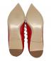 中古・古着 VALENTINO (ヴァレンティノ) スタッズ パンプス レッド×ベージュ サイズ:35 1/2：20000円