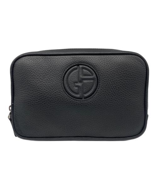 GIORGIO ARMANI（ジョルジョアルマーニ）GIORGIO ARMANI (ジョルジョアルマーニ) ヴィッテロボッタラート セカンドバッグ ブラックの古着・服飾アイテム