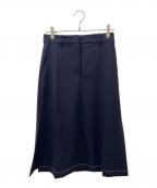 MARNIマルニ）の古着「サイドスリットミディスカート」｜ネイビー
