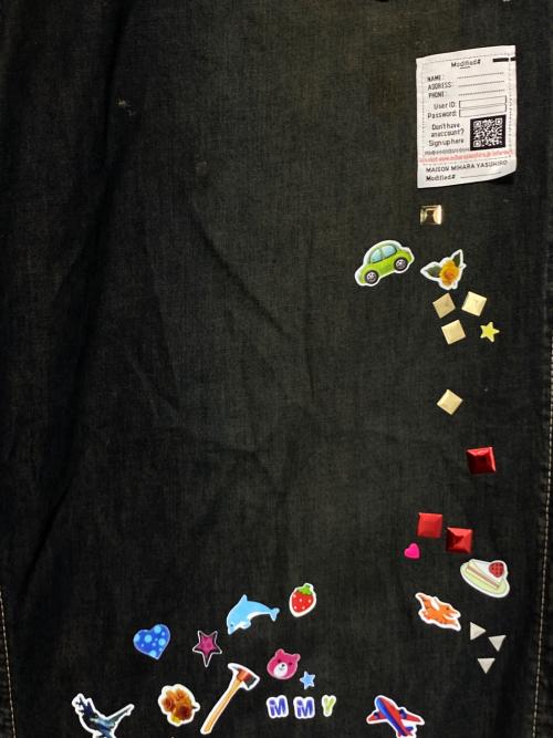 MIHARA YASUHIRO（ミハラヤスヒロ）MIHARA YASUHIRO (ミハラヤスヒロ) Sticker Prints Denim Baker Pants インディゴ サイズ:48の古着・服飾アイテム