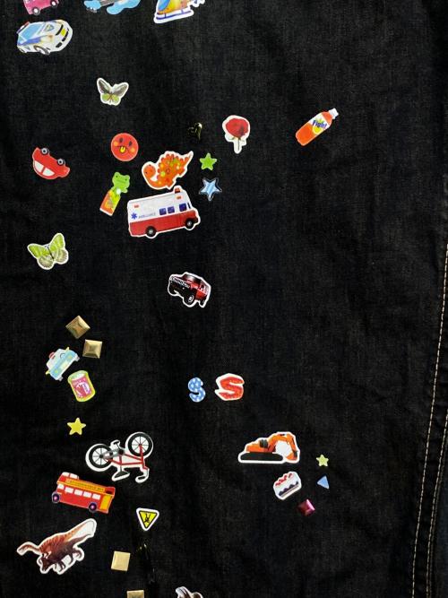 MIHARA YASUHIRO（ミハラヤスヒロ）MIHARA YASUHIRO (ミハラヤスヒロ) Sticker Prints Denim Baker Pants インディゴ サイズ:48の古着・服飾アイテム