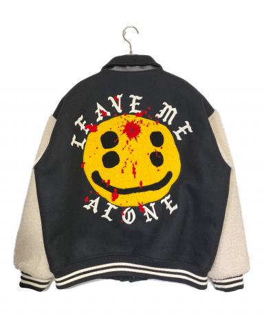 SAINT MICHAEL x Cactus Plant Flea Market セントマイケル カクタスプラントフリーマーケット 24AW 別注 日本製 CP_VARSITY JKT / LMA ウール スタジャン SM-YS1-0000-C08 L BLACK スタジアムジャンパー SAINT Mxxxxxx 定価275,000円 アウター【新古品】【中古】 SAINT MICHAEL x Cactus Plant Flea Market セントマイケル カクタス