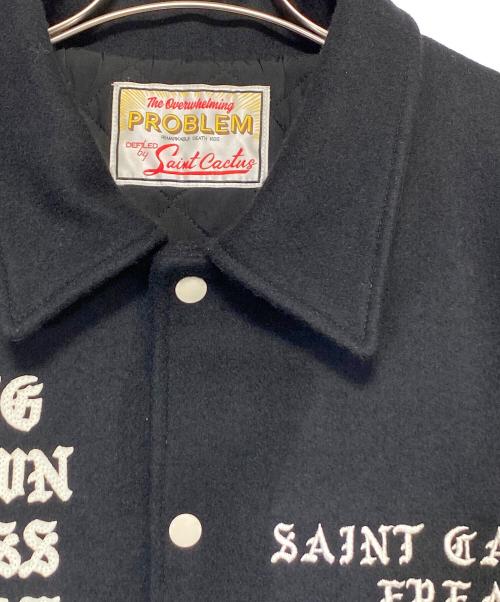 SAINT MICHAEL（セントマイケル）SAINT MICHAEL (セントマイケル) Cactus Plant Flea Market (カクタスプラントフリーマーケット) CP VARSITY JKT ブラック サイズ:XXLの古着・服飾アイテム