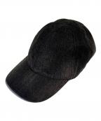 PRADAプラダ）の古着「ロゴデニムキャップ」｜ブラック