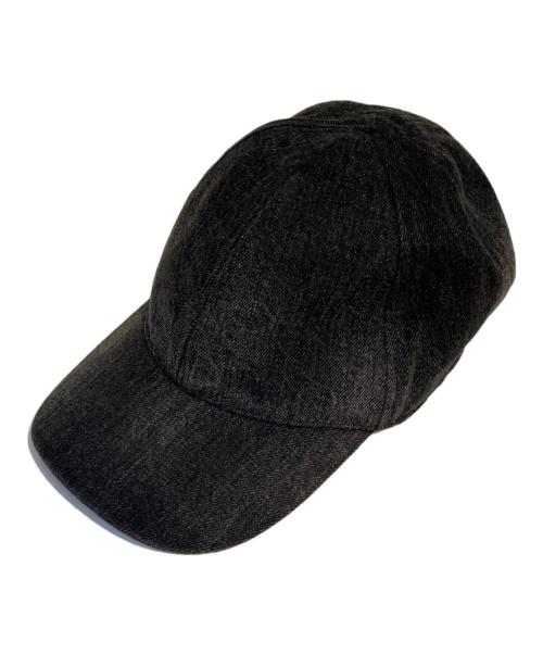 PRADA（プラダ）PRADA (プラダ) ロゴデニムキャップ ブラックの古着・服飾アイテム