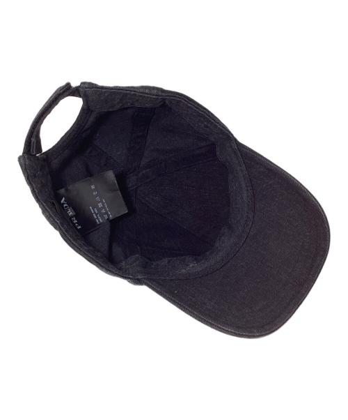 PRADA（プラダ）PRADA (プラダ) ロゴデニムキャップ ブラックの古着・服飾アイテム