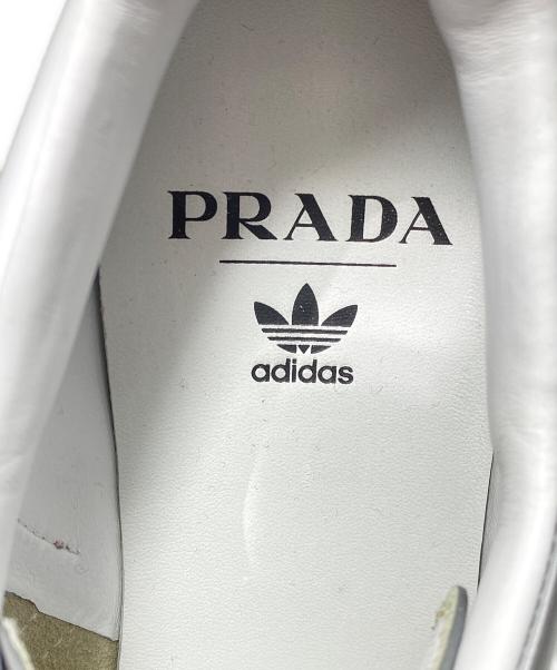 PRADA（プラダ）PRADA (プラダ) adidas (アディダス) SUPERSTAR ホワイト×シルバー サイズ:US9の古着・服飾アイテム
