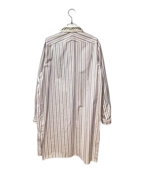 GUCCI（グッチ）GUCCI (グッチ) Gucci Striped Shirt Dress with Detachable Collar/ストライプシャツワンピース ホワイト×ブルー サイズ:36の古着・服飾アイテム