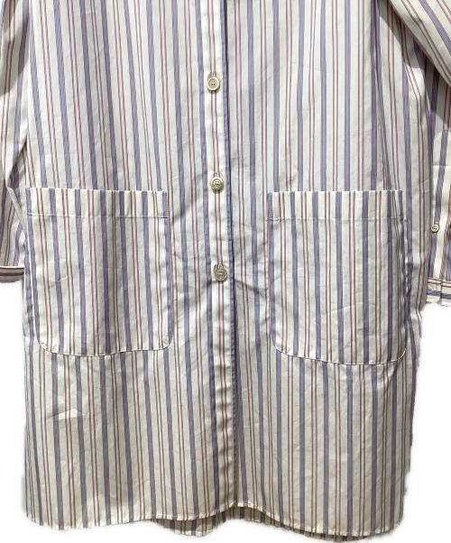 GUCCI（グッチ）GUCCI (グッチ) Gucci Striped Shirt Dress with Detachable Collar/ストライプシャツワンピース ホワイト×ブルー サイズ:36の古着・服飾アイテム