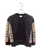 BURBERRYバーバリー）の古着「クルーネック ノバチェック スウェット」｜ブラック