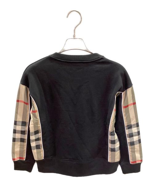 BURBERRY（バーバリー）BURBERRY (バーバリー) クルーネック ノバチェック スウェット ブラック サイズ:140cmの古着・服飾アイテム