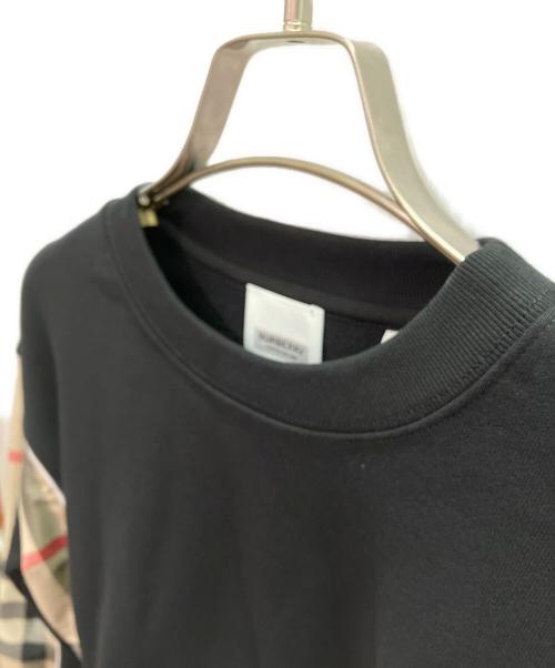 BURBERRY（バーバリー）BURBERRY (バーバリー) クルーネック ノバチェック スウェット ブラック サイズ:140cmの古着・服飾アイテム