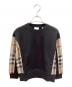 BURBERRY（バーバリー）の古着「クルーネック ノバチェック スウェット」｜ブラック