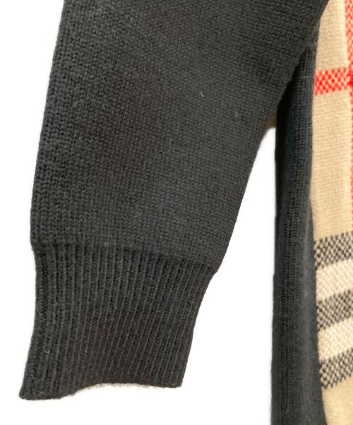 BURBERRY（バーバリー）BURBERRY (バーバリー) ノバチェック ニット ワンピース ブラック×ベージュ サイズ:128の古着・服飾アイテム