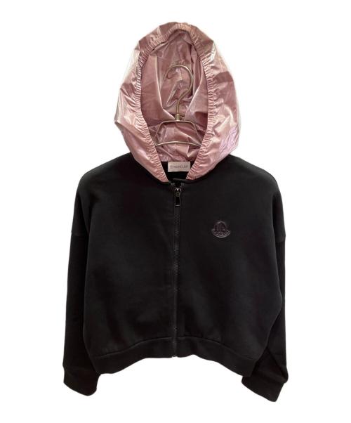 MONCLER（モンクレール）MONCLER (モンクレール) MAGLIA CARDIGAN C/パーカー ブラック×ピンク サイズ:140cmの古着・服飾アイテム