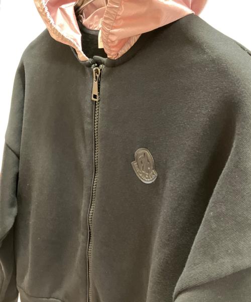 MONCLER（モンクレール）MONCLER (モンクレール) MAGLIA CARDIGAN C/パーカー ブラック×ピンク サイズ:140cmの古着・服飾アイテム