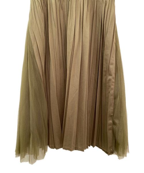 PLEATS PLEASE（プリーツプリーズ）PLEATS PLEASE (プリーツプリーズ) プリーツノースリーブワンピース カーキ サイズ:2の古着・服飾アイテム