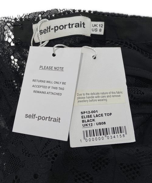 SELF PORTRAIT（セルフ ポートレイト）SELF PORTRAIT (セルフ ポートレイト) レースブラウス ブラック サイズ:US8/UK12の古着・服飾アイテム