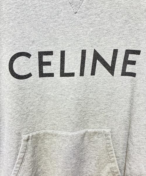 CELINE（セリーヌ）CELINE (セリーヌ) ロゴプリント ルーズスウェット ライトグレー サイズ:Mの古着・服飾アイテム