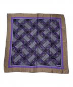 LOEWEロエベ）の古着「シルクスカーフ」｜パープル×グレー