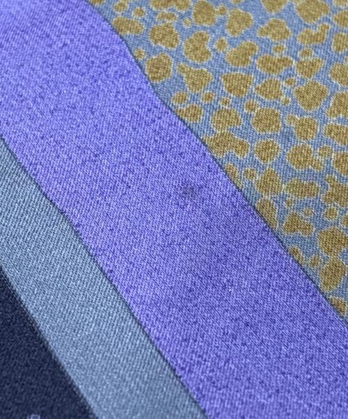 LOEWE（ロエベ）LOEWE (ロエベ) シルクスカーフ パープル×グレーの古着・服飾アイテム