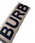 BURBERRY (バーバリー) ロゴウールマフラー ブラック×ベージュ：25000円