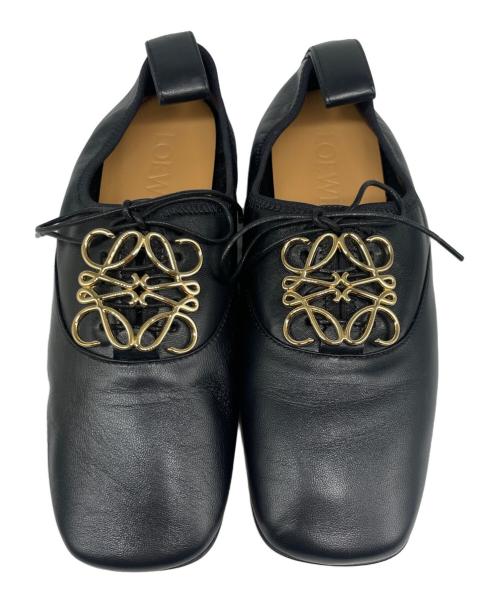 LOEWE（ロエベ）LOEWE (ロエベ) アナグラムソフトダービー ブラック サイズ:36の古着・服飾アイテム