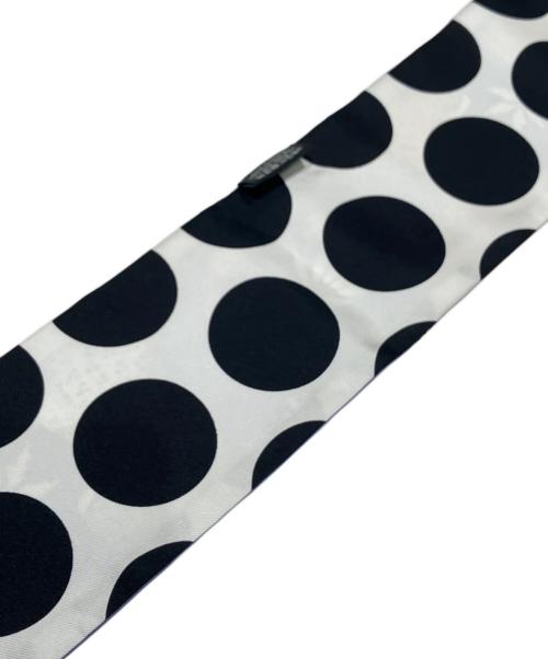 HERMES（エルメス）HERMES (エルメス) マキシツィリー/Les Leopards Twill Up ネイビー×ホワイトの古着・服飾アイテム