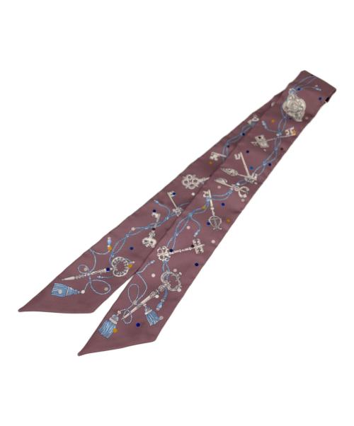 HERMES（エルメス）HERMES (エルメス) ツィリー/Les Cles a Pois レクレアポア パープル 未使用品の古着・服飾アイテム