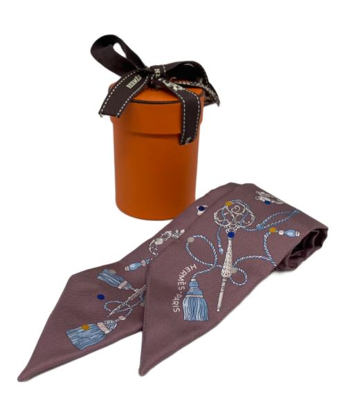 HERMES（エルメス）HERMES (エルメス) ツィリー/Les Cles a Pois レクレアポア パープル 未使用品の古着・服飾アイテム