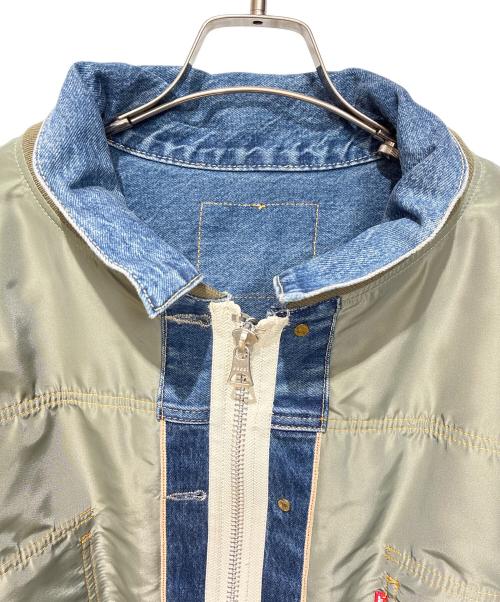 sacai（サカイ）sacai (サカイ) LEVI'S (リーバイス) 25SS Denim x Nylon Twill Reversible Blouson カーキ×インディゴ サイズ:4の古着・服飾アイテム