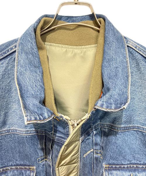 sacai（サカイ）sacai (サカイ) LEVI'S (リーバイス) 25SS Denim x Nylon Twill Reversible Blouson カーキ×インディゴ サイズ:4の古着・服飾アイテム