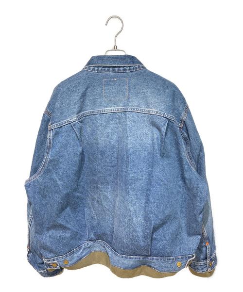sacai（サカイ）sacai (サカイ) LEVI'S (リーバイス) 25SS Denim x Nylon Twill Reversible Blouson カーキ×インディゴ サイズ:4の古着・服飾アイテム