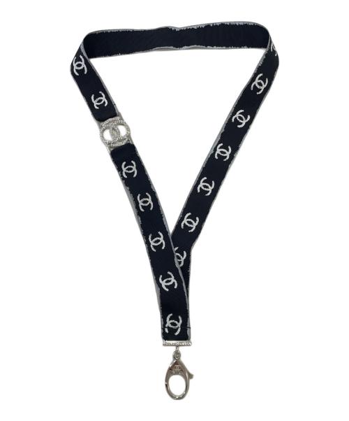 CHANEL（シャネル）CHANEL (シャネル) ココマークネックストラップ ブラック サイズ:-の古着・服飾アイテム
