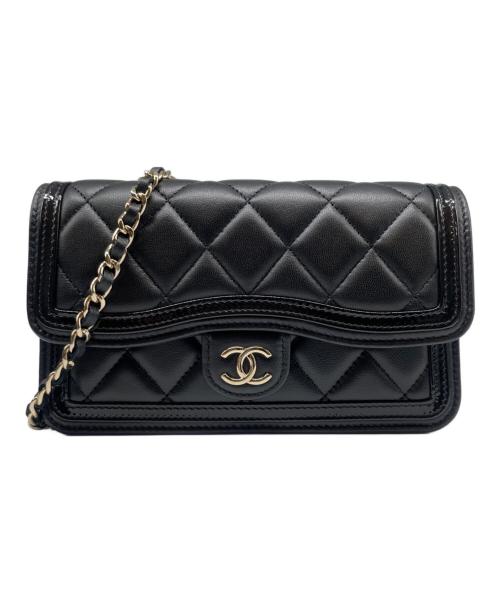 CHANEL（シャネル）CHANEL (シャネル) マトラッセ チェーンショルダーバッグ/ウォレット/フォンケース/ポーチ ブラックの古着・服飾アイテム