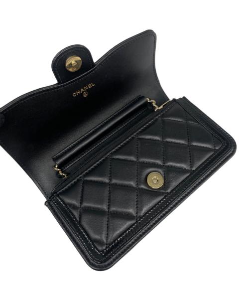 CHANEL（シャネル）CHANEL (シャネル) マトラッセ チェーンショルダーバッグ/ウォレット/フォンケース/ポーチ ブラックの古着・服飾アイテム