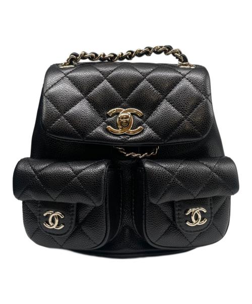 CHANEL（シャネル）CHANEL (シャネル) マトラッセ キャビアスキン チェーンリュック ブラックの古着・服飾アイテム