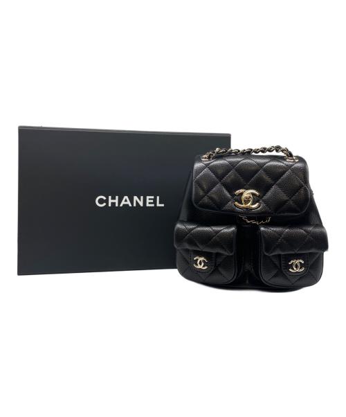 CHANEL（シャネル）CHANEL (シャネル) マトラッセ キャビアスキン チェーンリュック ブラックの古着・服飾アイテム