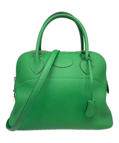 HERMES（エルメス）HERMES (エルメス) ボリード 31/シルバー金具/トリヨンクレマンス/グリーン/R刻印  グリーン(バンブー） サイズ:31の古着・服飾アイテム
