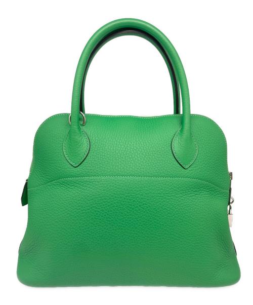 HERMES（エルメス）HERMES (エルメス) ボリード 31/シルバー金具/トリヨンクレマンス/グリーン/R刻印  グリーン(バンブー） サイズ:31の古着・服飾アイテム