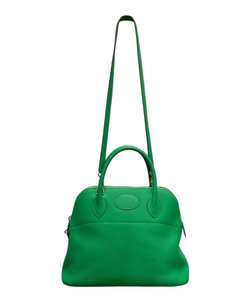 HERMES（エルメス）HERMES (エルメス) ボリード 31/シルバー金具/トリヨンクレマンス/グリーン/R刻印  グリーン(バンブー） サイズ:31の古着・服飾アイテム