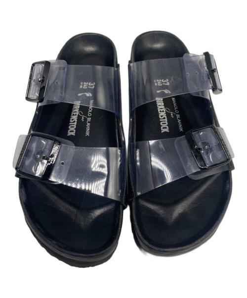 BIRKENSTOCK（ビルケンシュトック）BIRKENSTOCK (ビルケンシュトック) Manolo Blahnik (マノロブラニク) アリゾナ クリアサンダル ブラック サイズ:37の古着・服飾アイテム