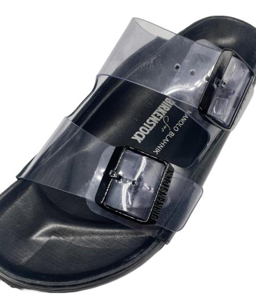 BIRKENSTOCK（ビルケンシュトック）BIRKENSTOCK (ビルケンシュトック) Manolo Blahnik (マノロブラニク) アリゾナ クリアサンダル ブラック サイズ:37の古着・服飾アイテム